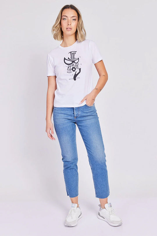 ג'ינס בויפרנד בצבע כחול