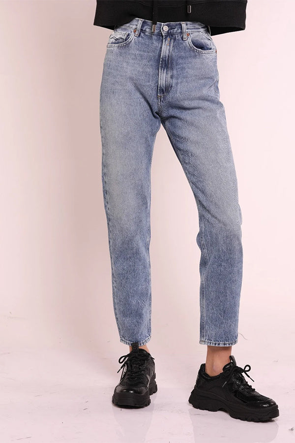 ג'ינס בגזרת Colene Straight Leg High Waist נשים
