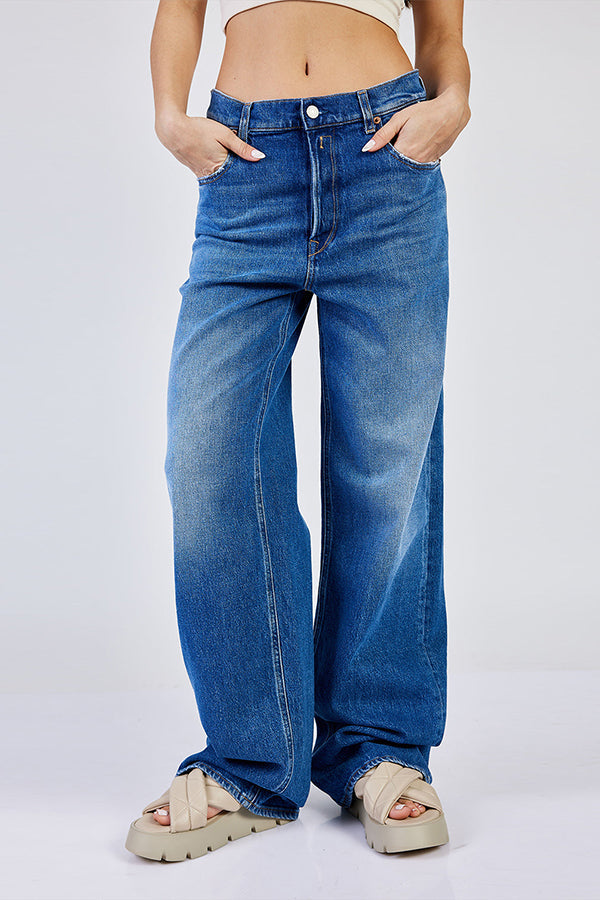 מכנסי ג'ינס CARY Wide Leg Fit נשים
