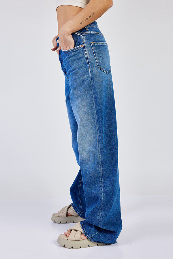מכנסי ג'ינס CARY Wide Leg Fit נשים