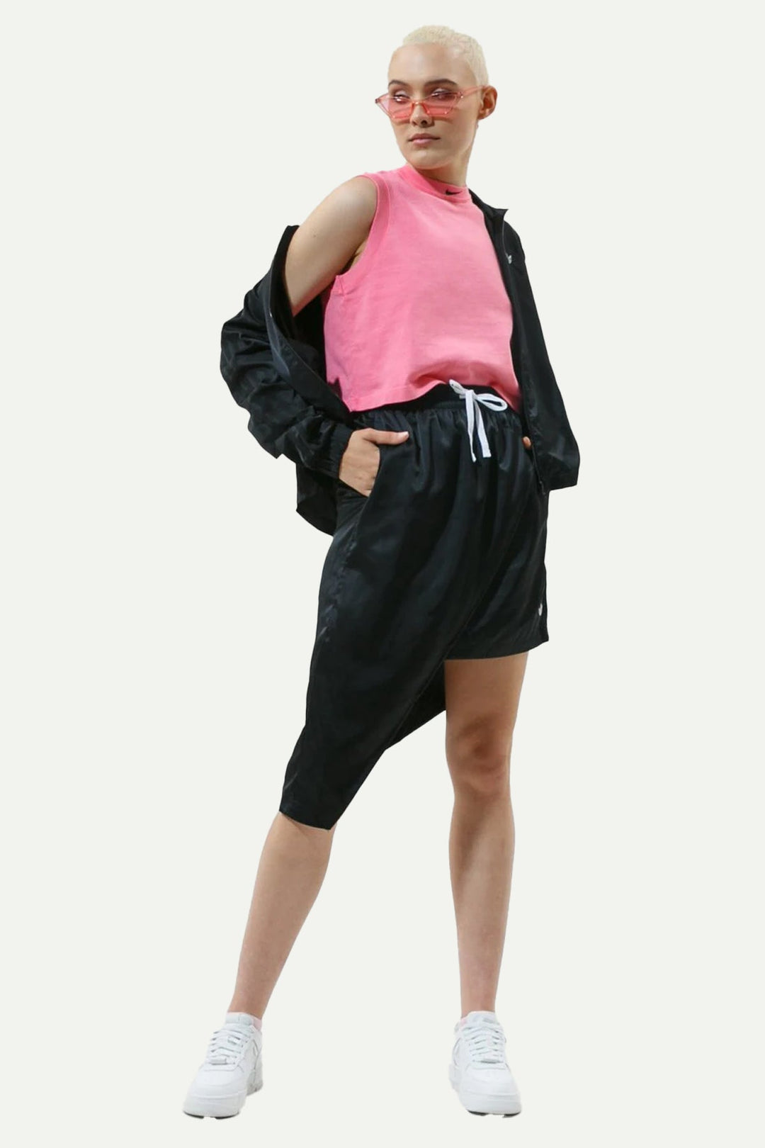 חצאית א-סימטרית Hazgrn בצבע שחור - Adidas