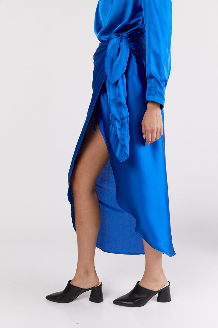 חצאית איזבלה בצבע כחול רויאל - Dana Sidi