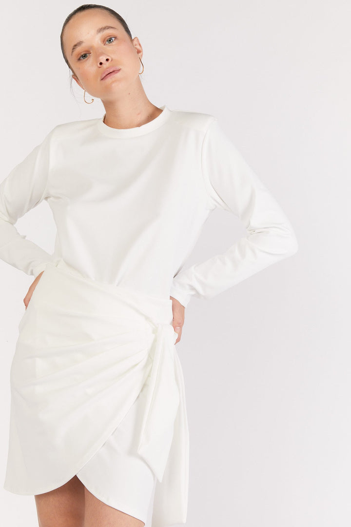 חצאית אלבינה בצבע לבן - Dana Sidi