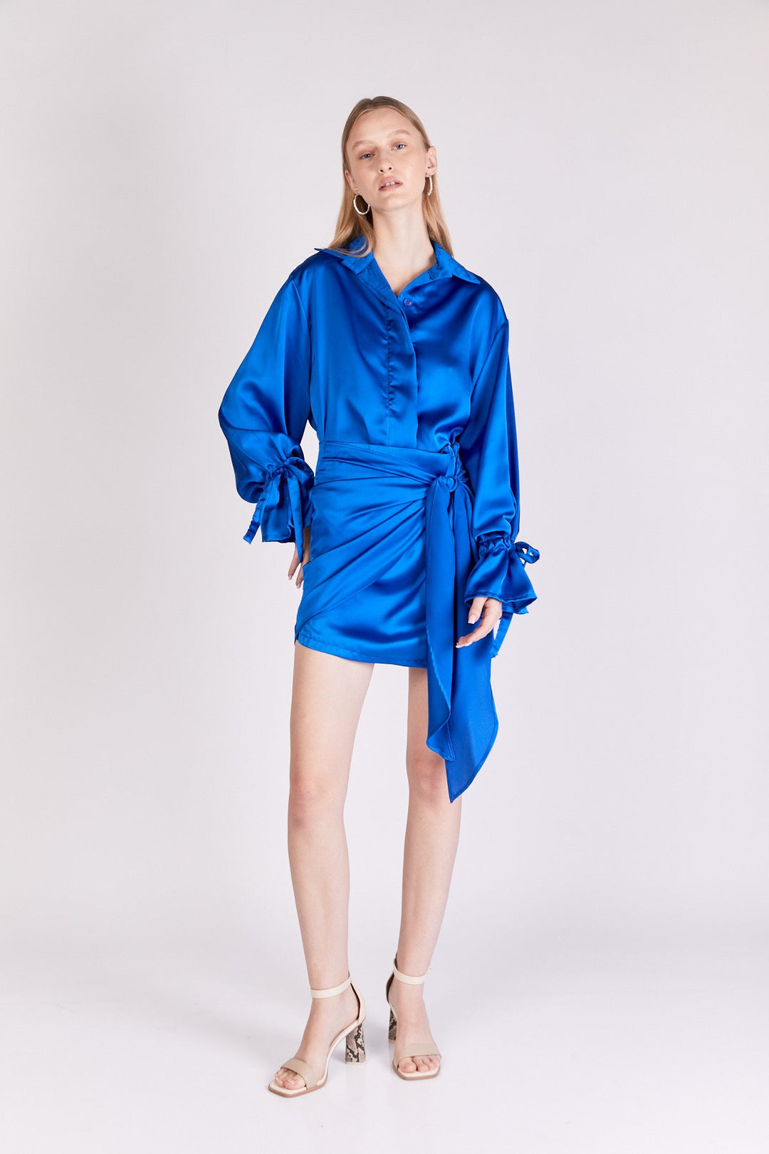 חצאית אלדן בצבע כחול - Dana Sidi