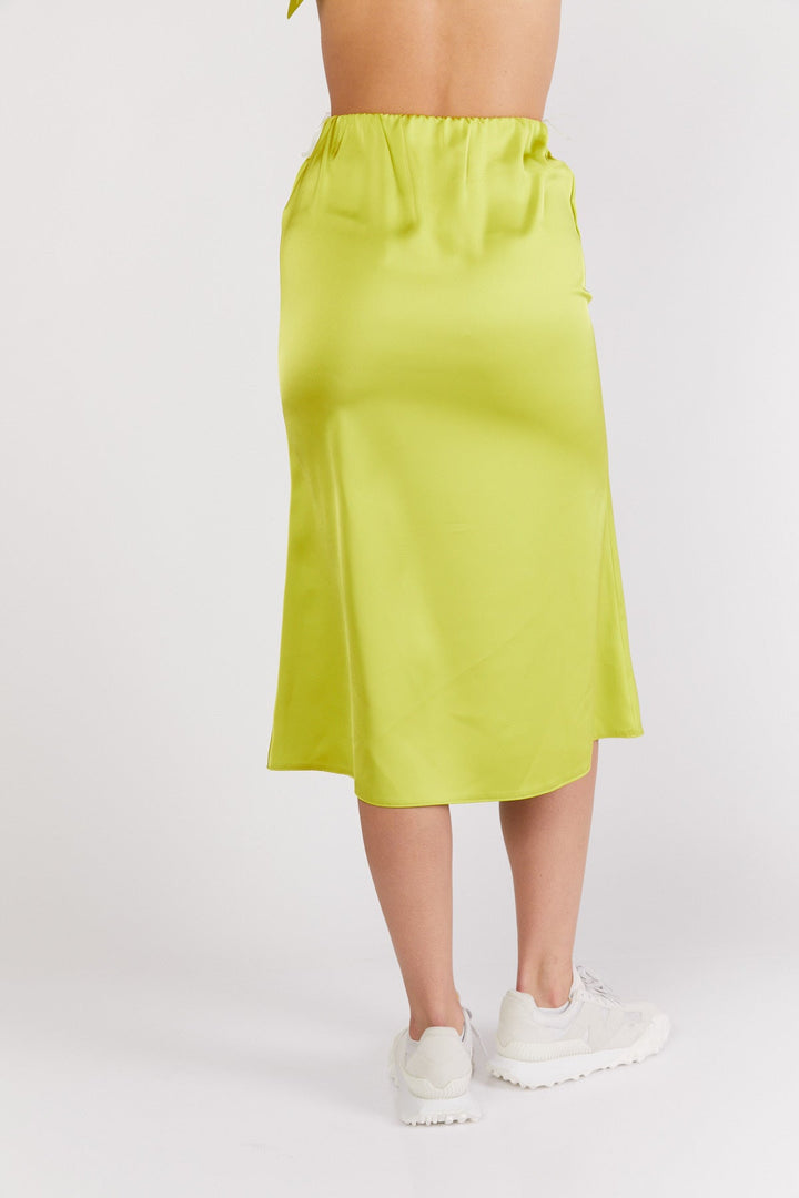 חצאית אלכס בצבע ירוק ניאון - Dana Sidi