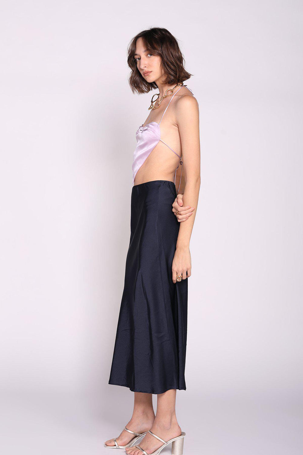 חצאית עדן בצבע נייבי - M By Maskit