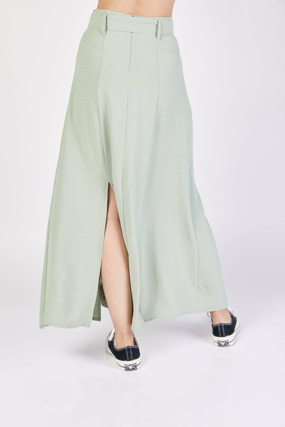 חצאית לינן מקסי בצבע מנטה - Moi Collection