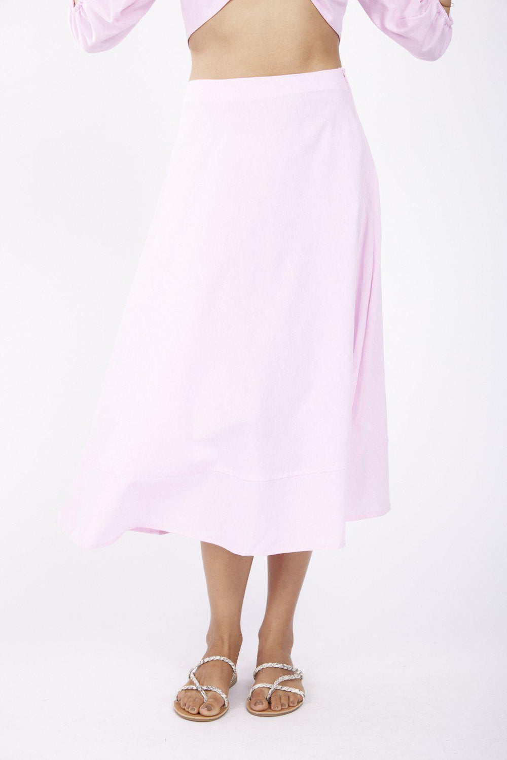 חצאית מידי מיאמי בצבע ורוד - Razili Studio