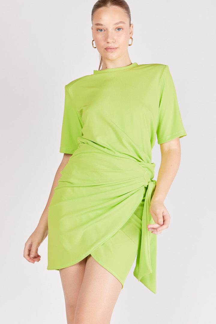 חצאית מיני אלבינה בצבע ירוק - Dana Sidi