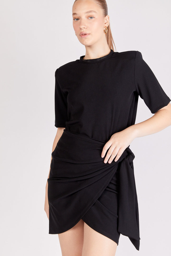 חצאית מיני אלבינה בצבע שחור - Dana Sidi