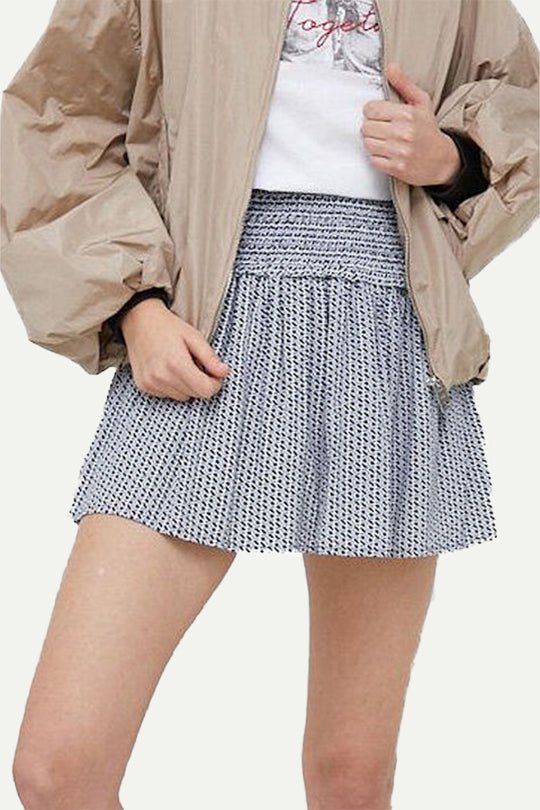 חצאית מיני Basma Multi בהדפס כחול - Pepe Jeans