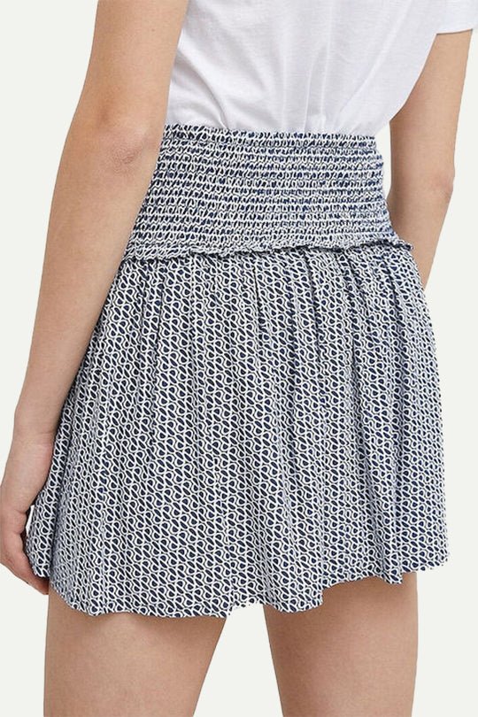 חצאית מיני Basma Multi בהדפס כחול - Pepe Jeans