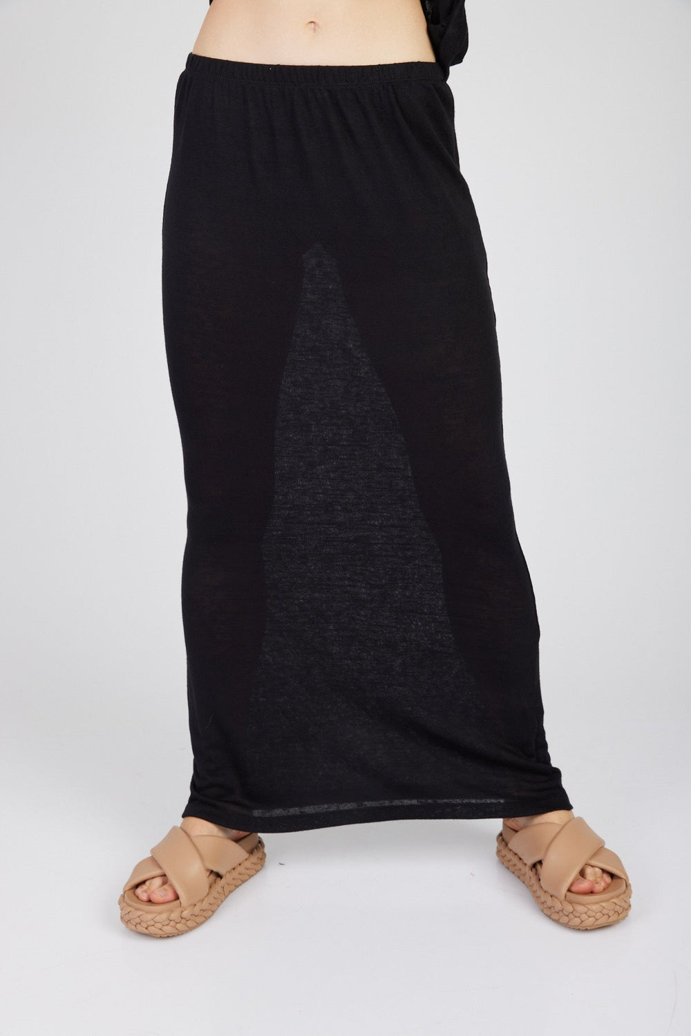 חצאית מקסי אמה בצבע שחור - Moi Collection