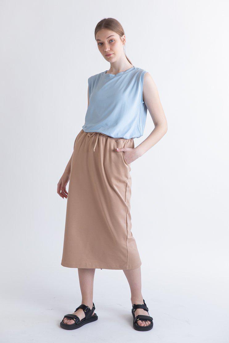 חצאית סנדרו בצבע מוקה - Two/Tone