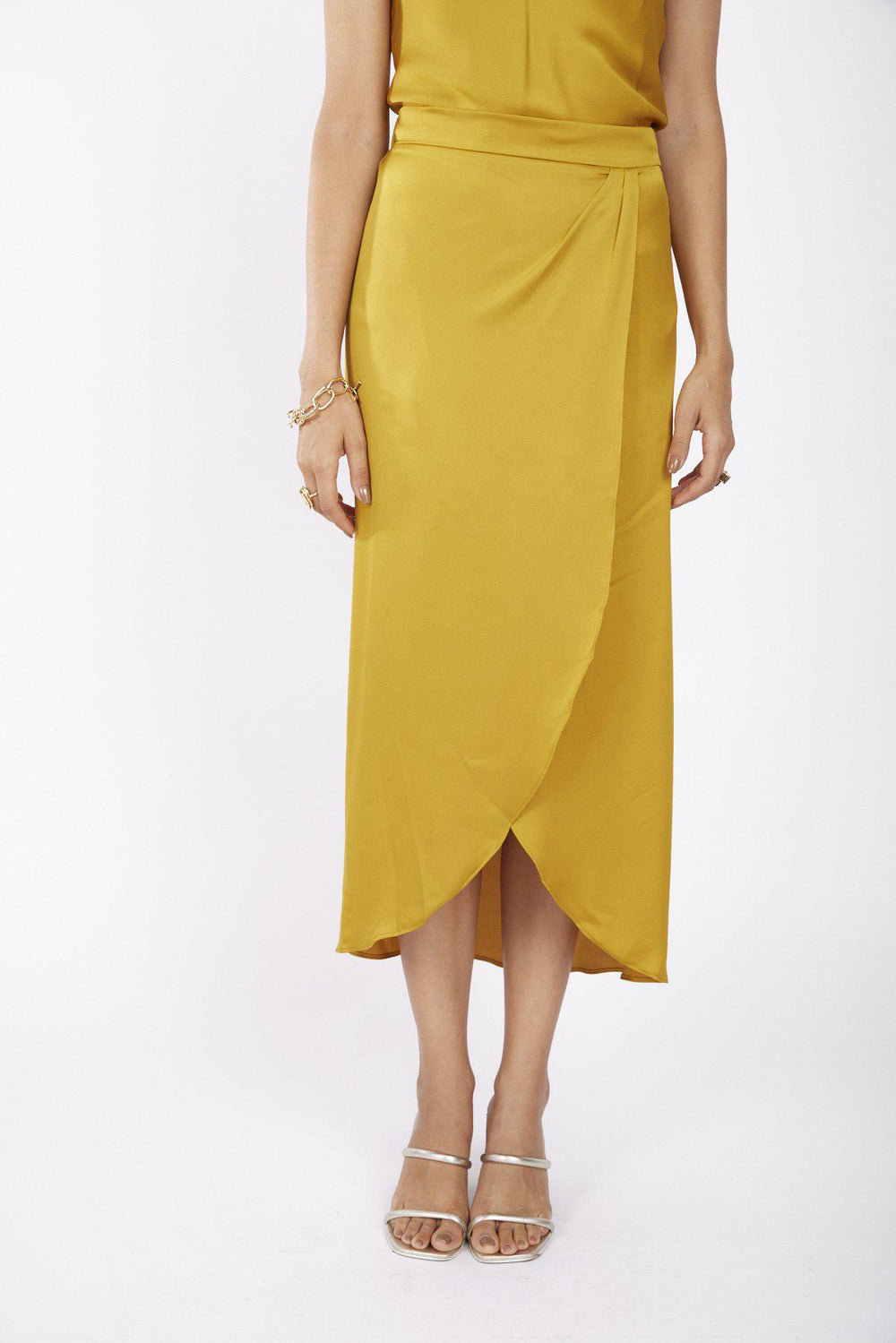 חצאית וייסל בצבע צהוב - M By Maskit