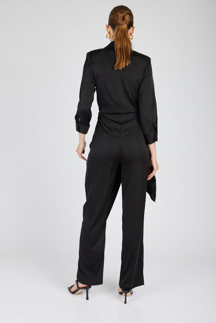 אוברול קשירת חצאית פנדורה בצבע שחור - Dana Sidi
