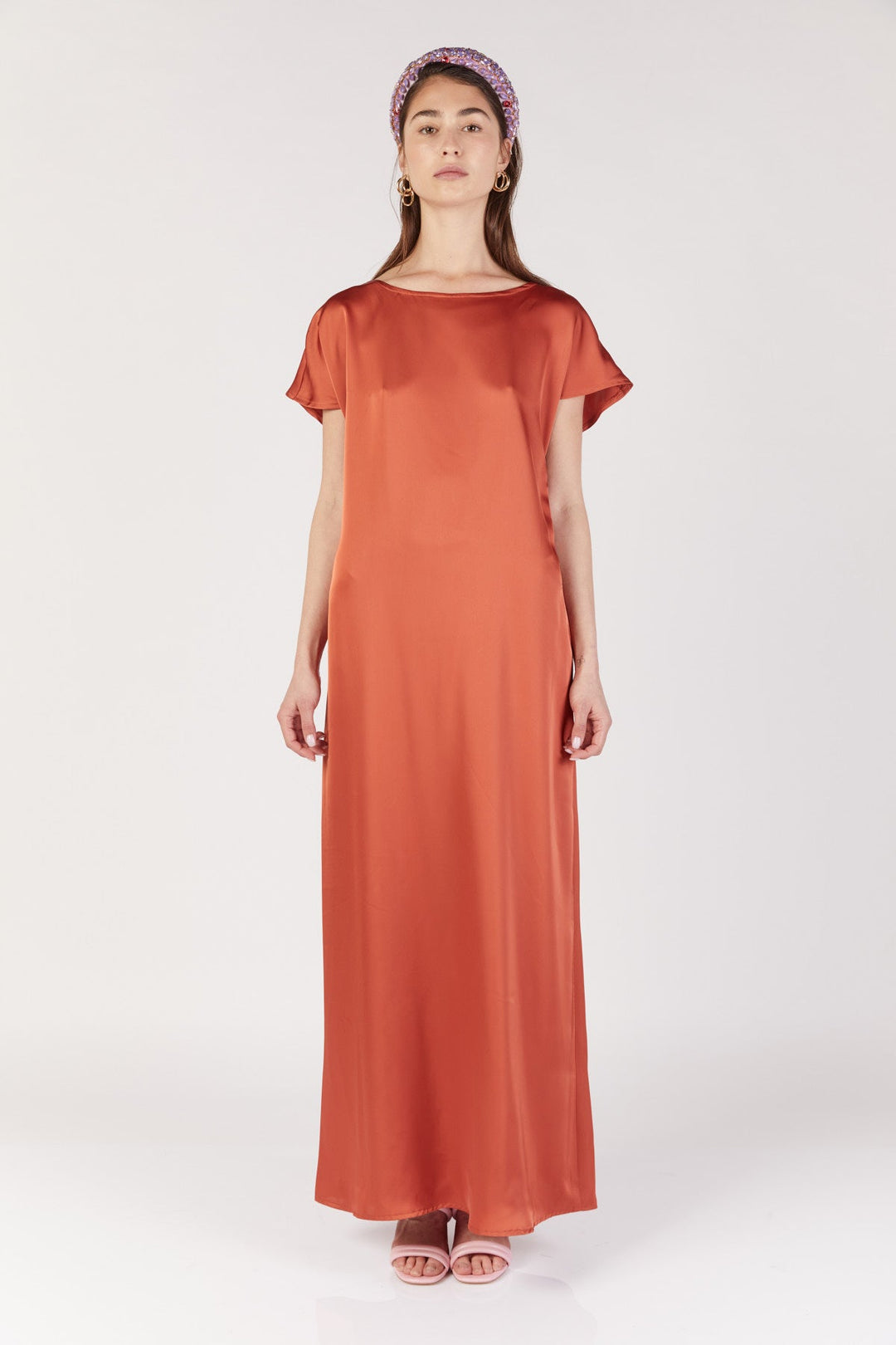 בצבע כתום KELLY שמלת מקסי - Noritamy