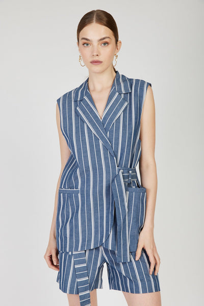 ELGON VEST RAZILI STUDIO פסים ג'ינס 451 - Razili Studio