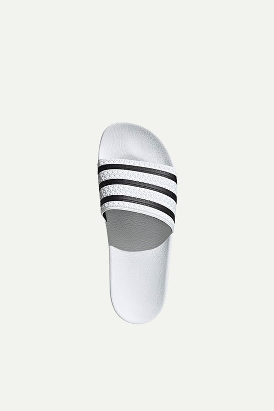 כפכפי סלייד Adilette בצבע לבן שחור - Adidas