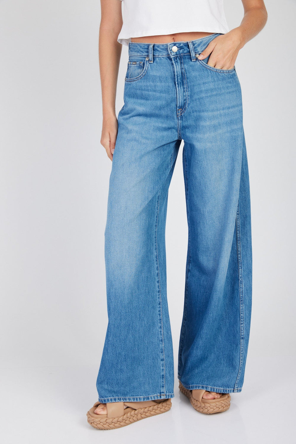 ג'ינס בגזרה רחבה Jaimy Denim בצבע כחול - Pepe Jeans