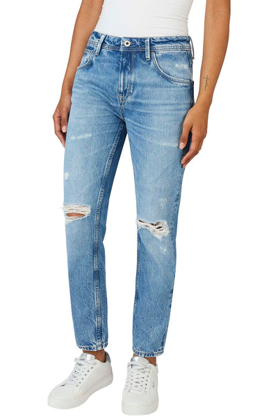 ג'ינס לוס עם קרעים Violet Denim בצבע כחול - Pepe Jeans
