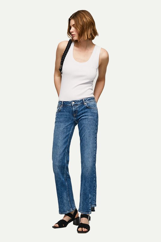 ג'ינס מכפלת א-סימטרית Alex בצבע כחול - Pepe Jeans