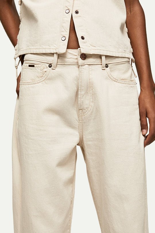 ג'ינס מתרחב Mayfair Lace בצבע שמנת - Pepe Jeans