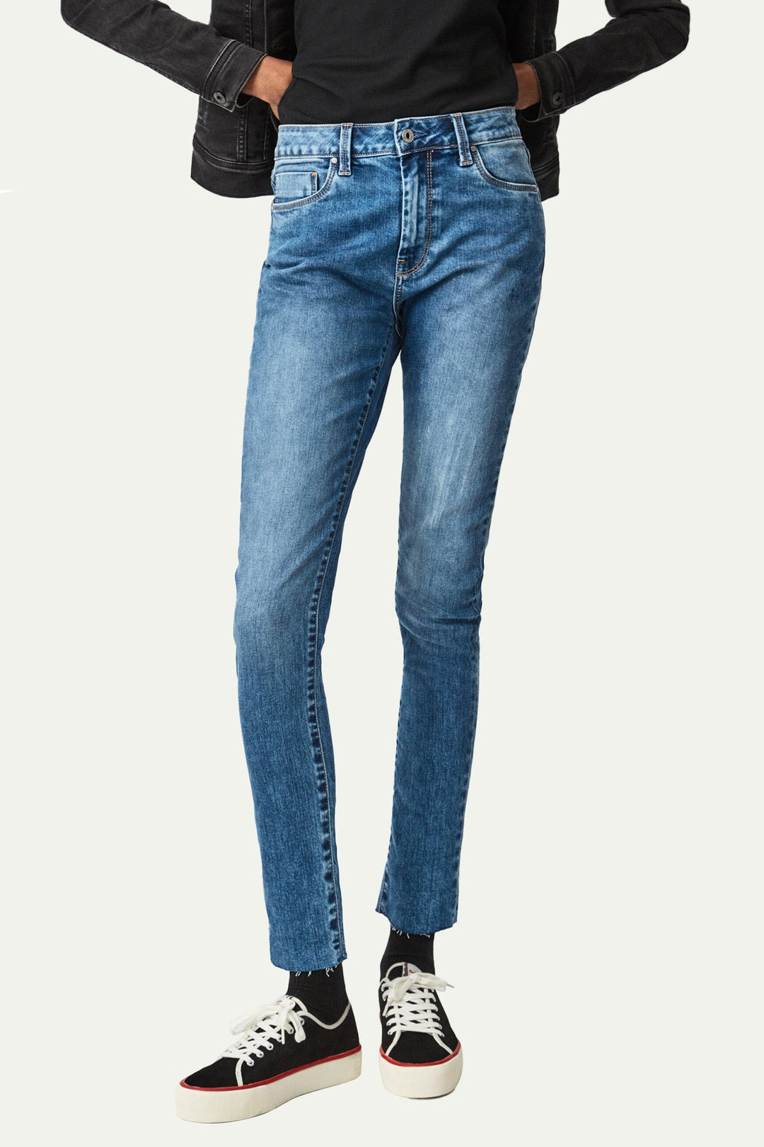 ג׳ינס סקיני ריג׳נט בצבע כחול משופשף - Pepe Jeans