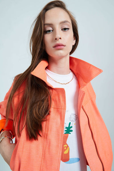 ג'קט תל אביב בצבע כתום - Razili Studio