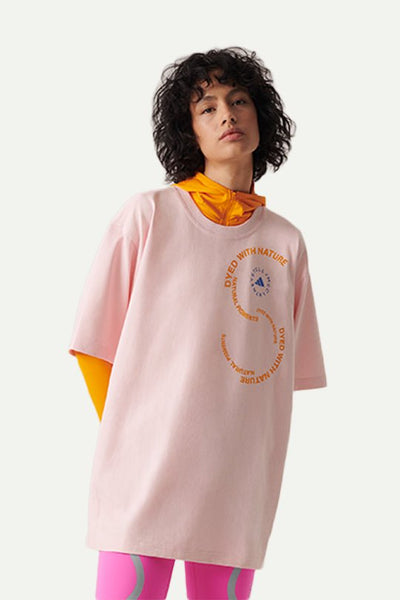 טי שירט אוברסייז קצרה Asmc T-shirt בצבע ורוד - Adidas Stella