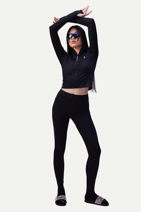 טייץ' Peached Interlock בצבע שחור - Juicy Couture