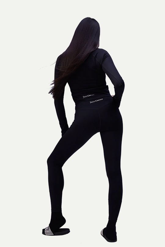 טייץ' Peached Interlock בצבע שחור - Juicy Couture
