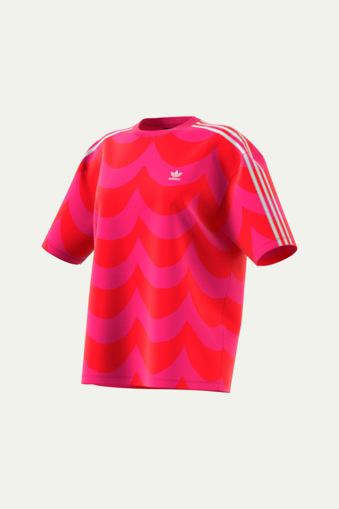 טישירט בהדפס מרימיקו בצבע אדום\ורוד - Adidas