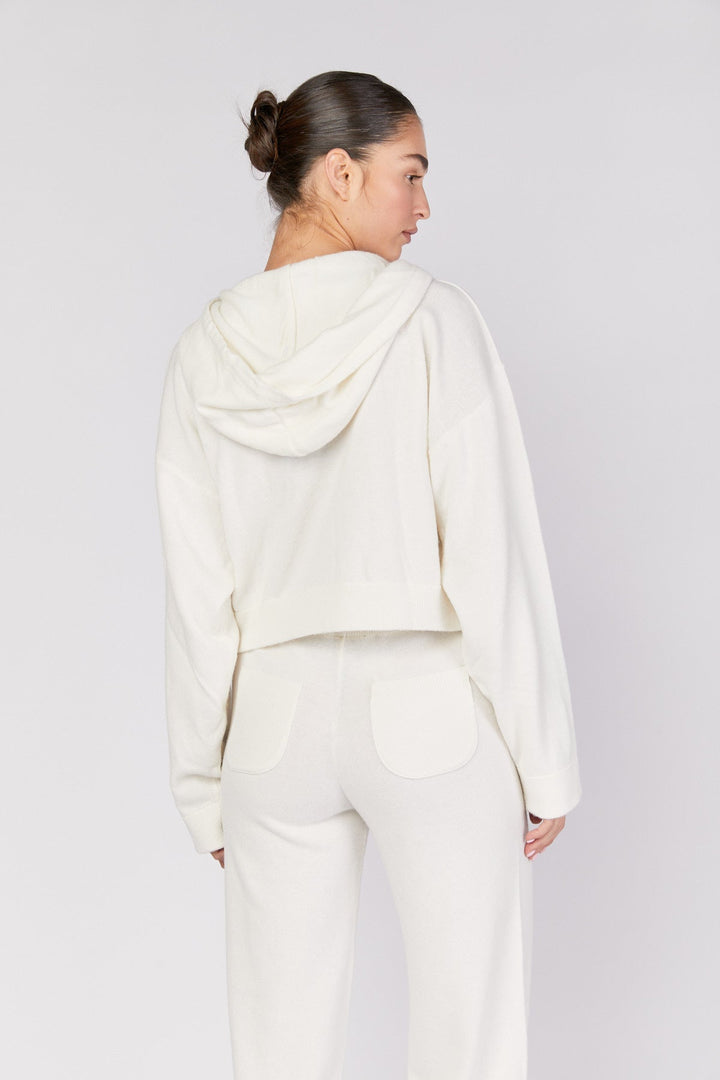 קפוצ'ון Boxy בצבע לבן - Juicy Couture