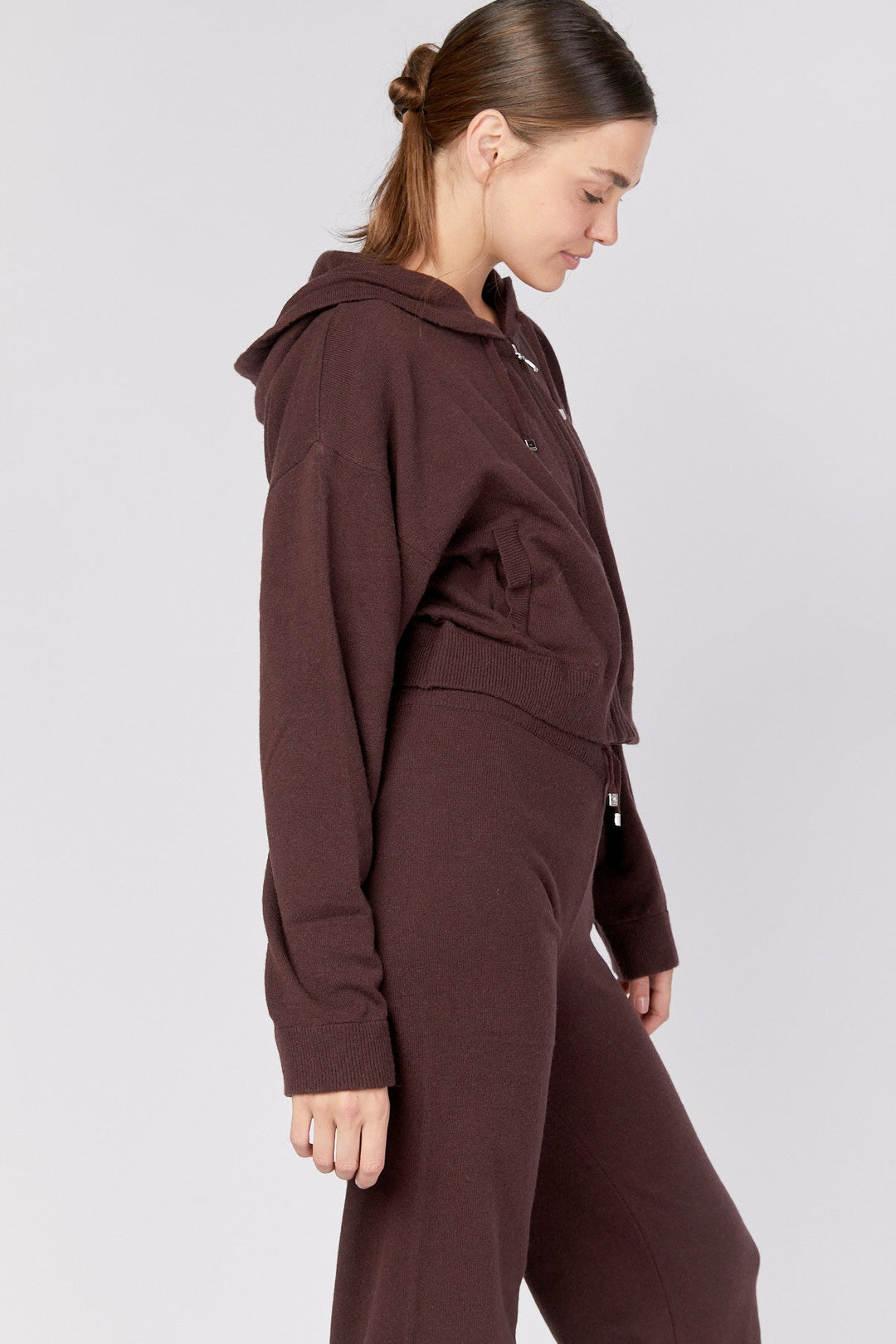 קפוצ'ון Boxy בצבע חום - Juicy Couture
