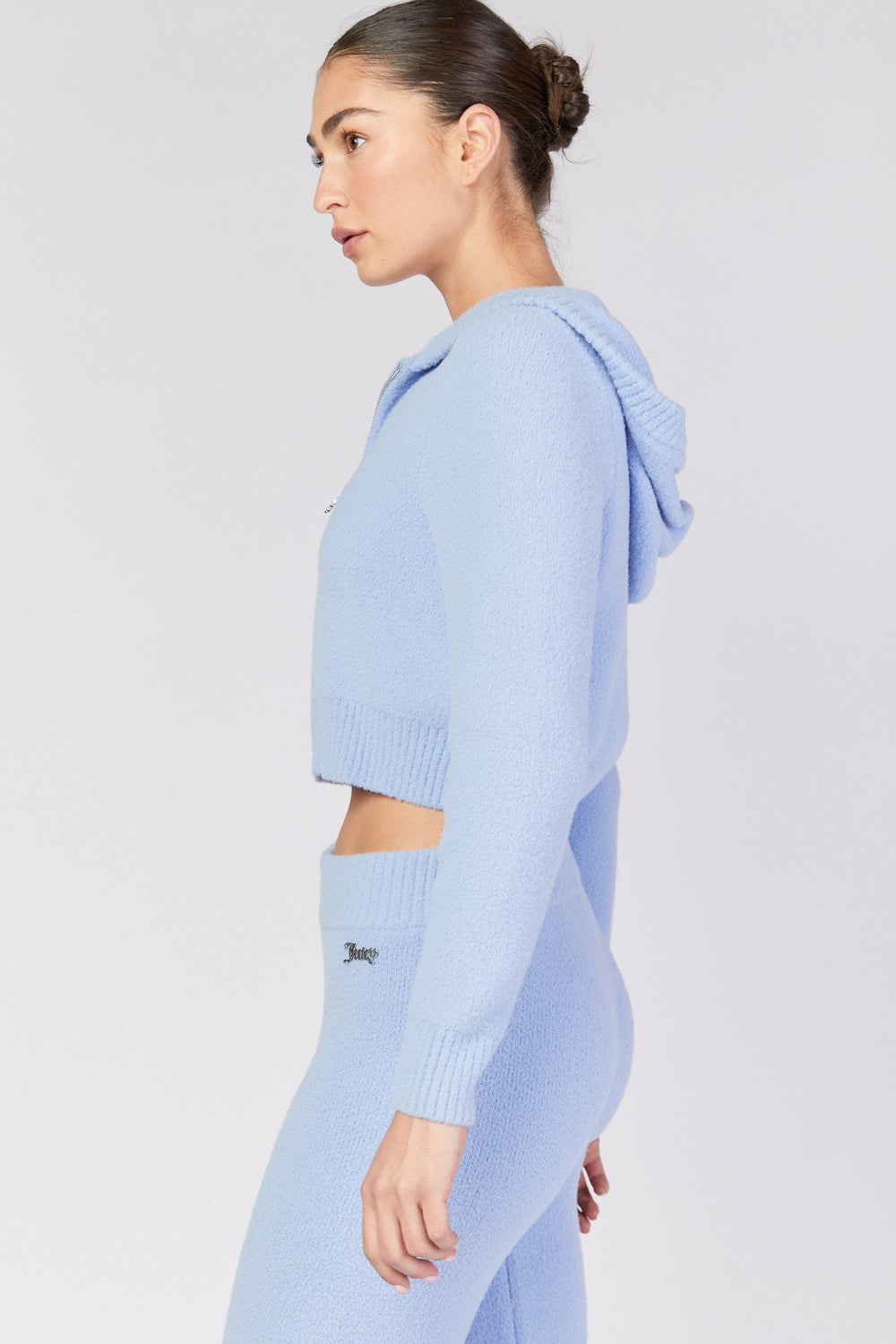 קפוצ'ון Knitted בצבע תכלת - Juicy Couture