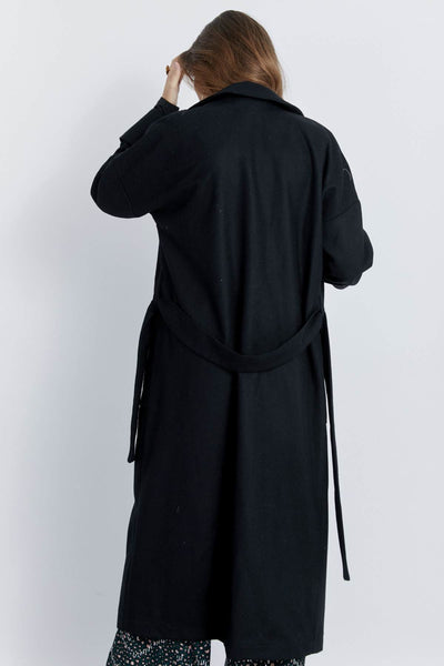 מעיל צמר BERKLEE COAT שחור - Razili Studio
