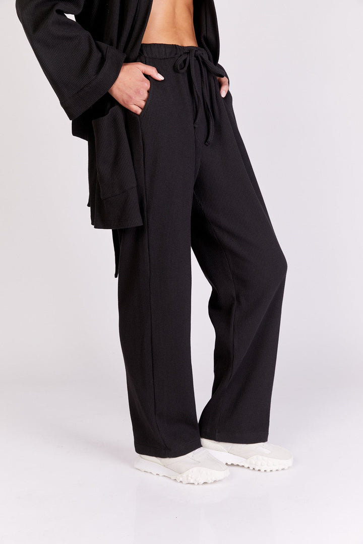 מכנס רובי ארוך בצבע שחור - Monochrome