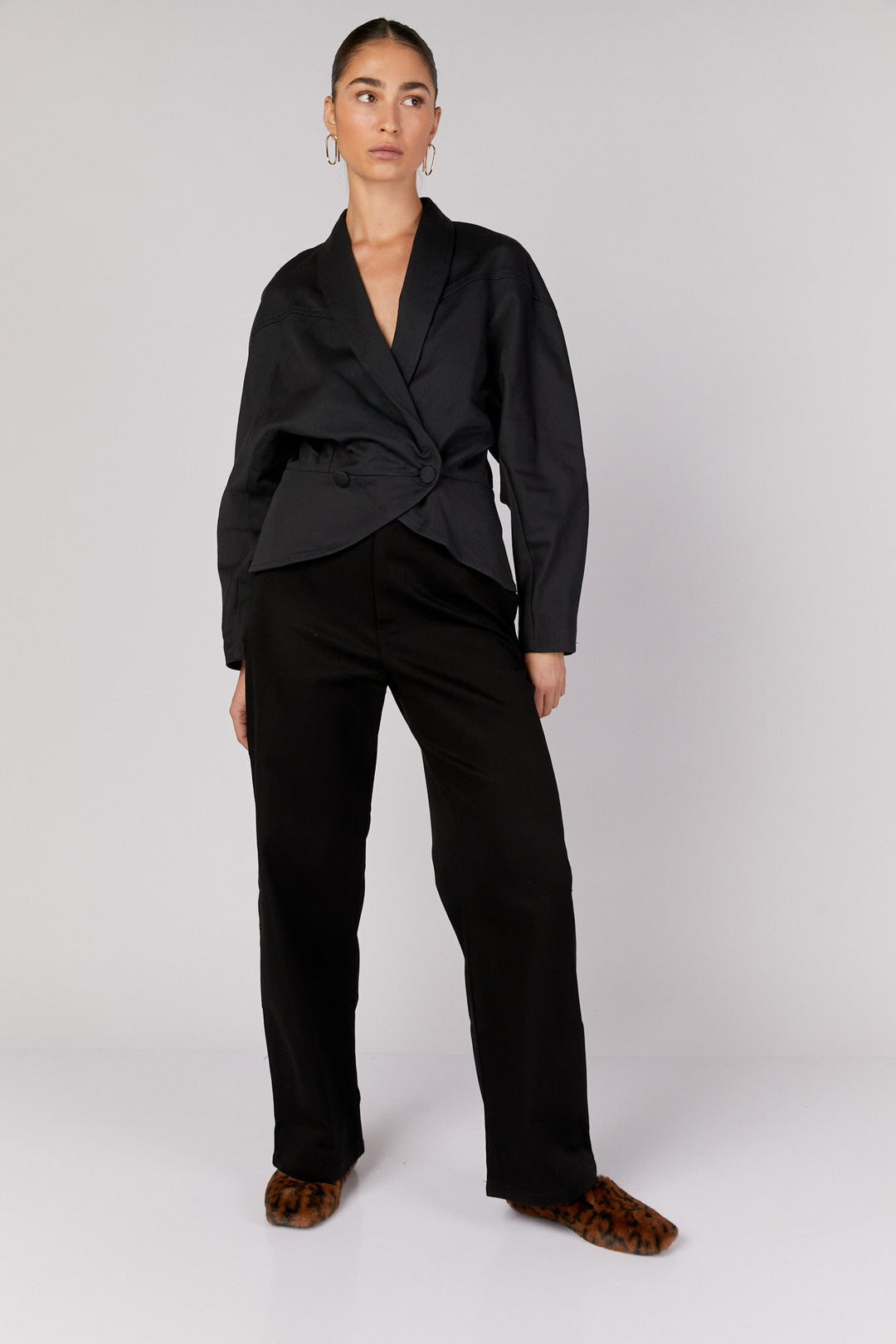 מכנסי אסינה בצבע שחור - Moi Collection