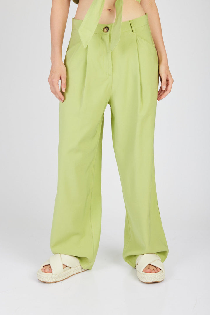 מכנסי פארו בצבע ירוק בהיר - Razili Studio