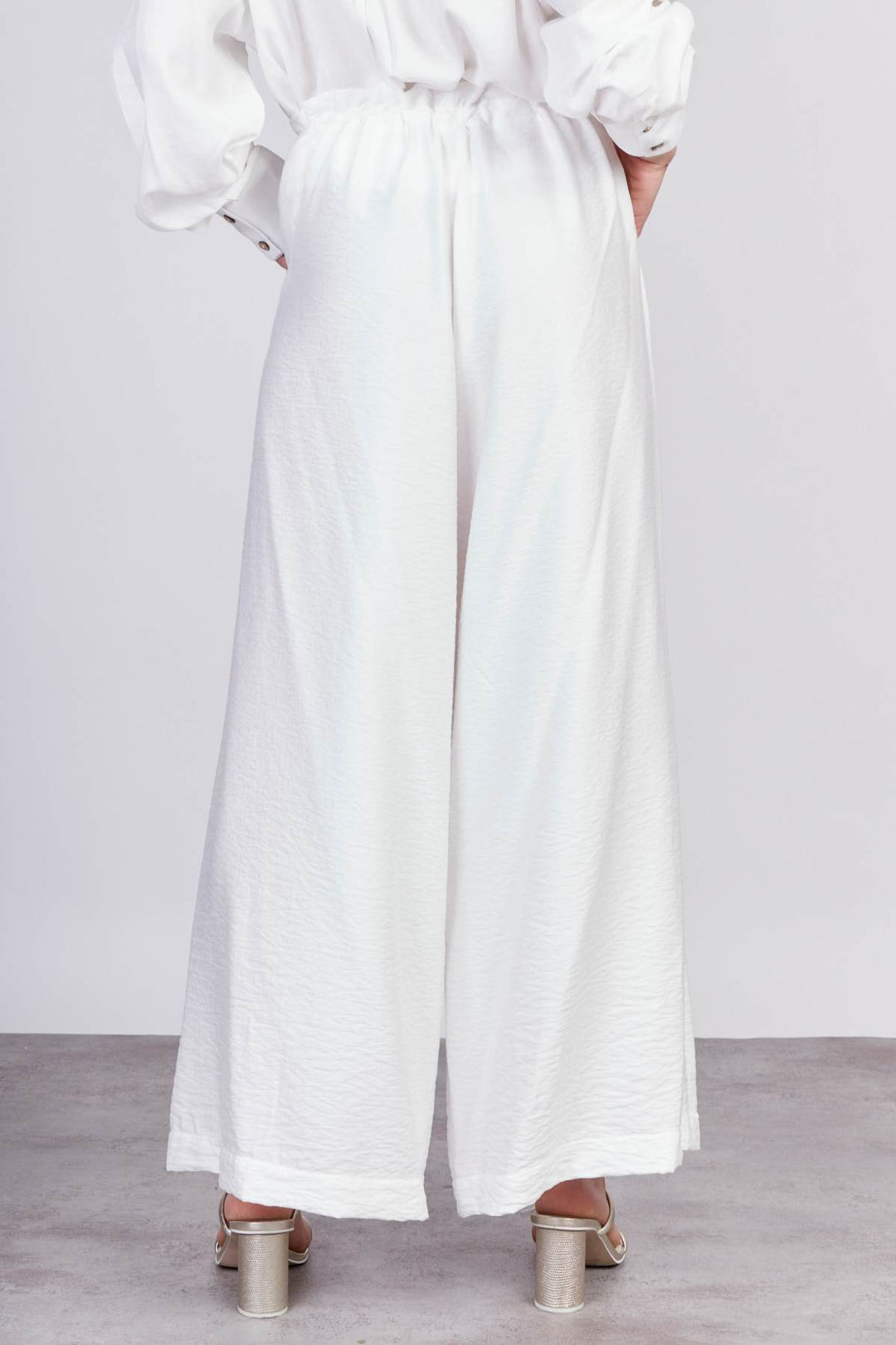 מכנסי פלואו בצבע לבן - Neta Efrati