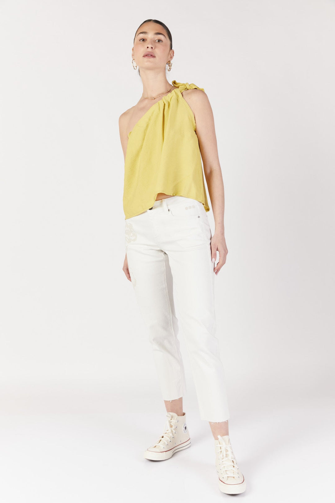 מכנסי ג'ינס איסלה בצבע לבן - M By Maskit