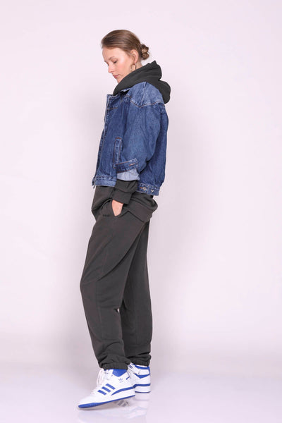 מכנסי גוס בצבע פחם - Moi Collection