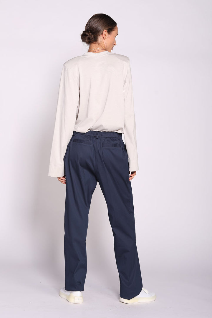 מכנסי מארי ארוכים בצבע נייבי - Moi Collection