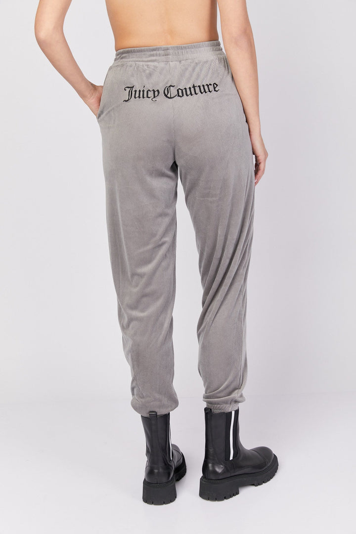 מכנסי Rib Velour בצבע אפור - Juicy Couture