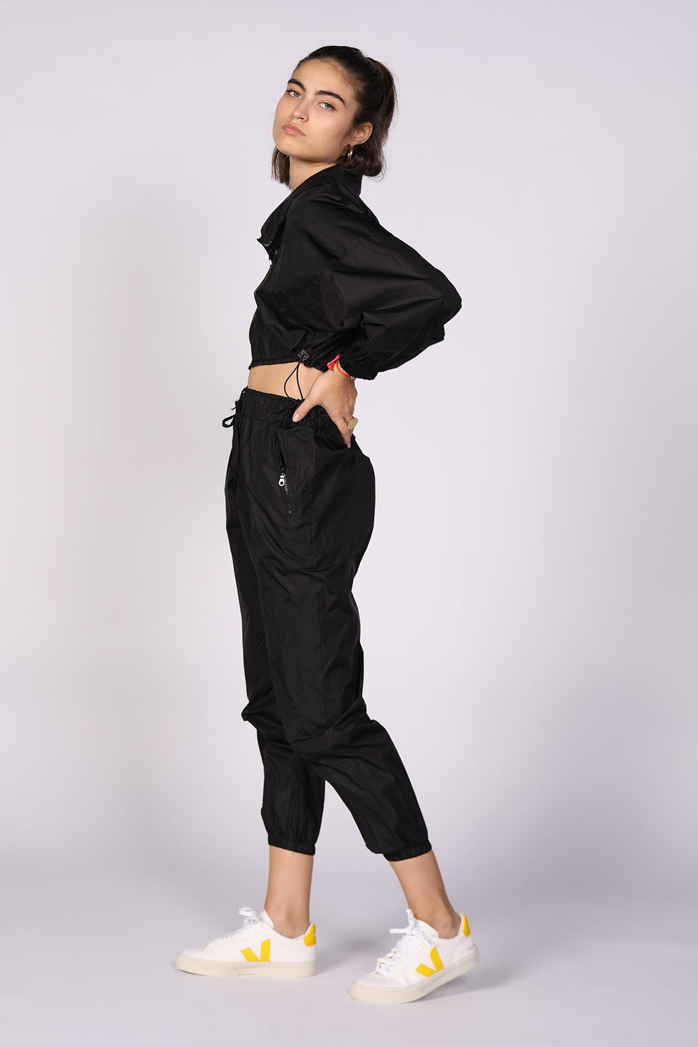 מכנסי רירי בצבע שחור - Dana Sidi
