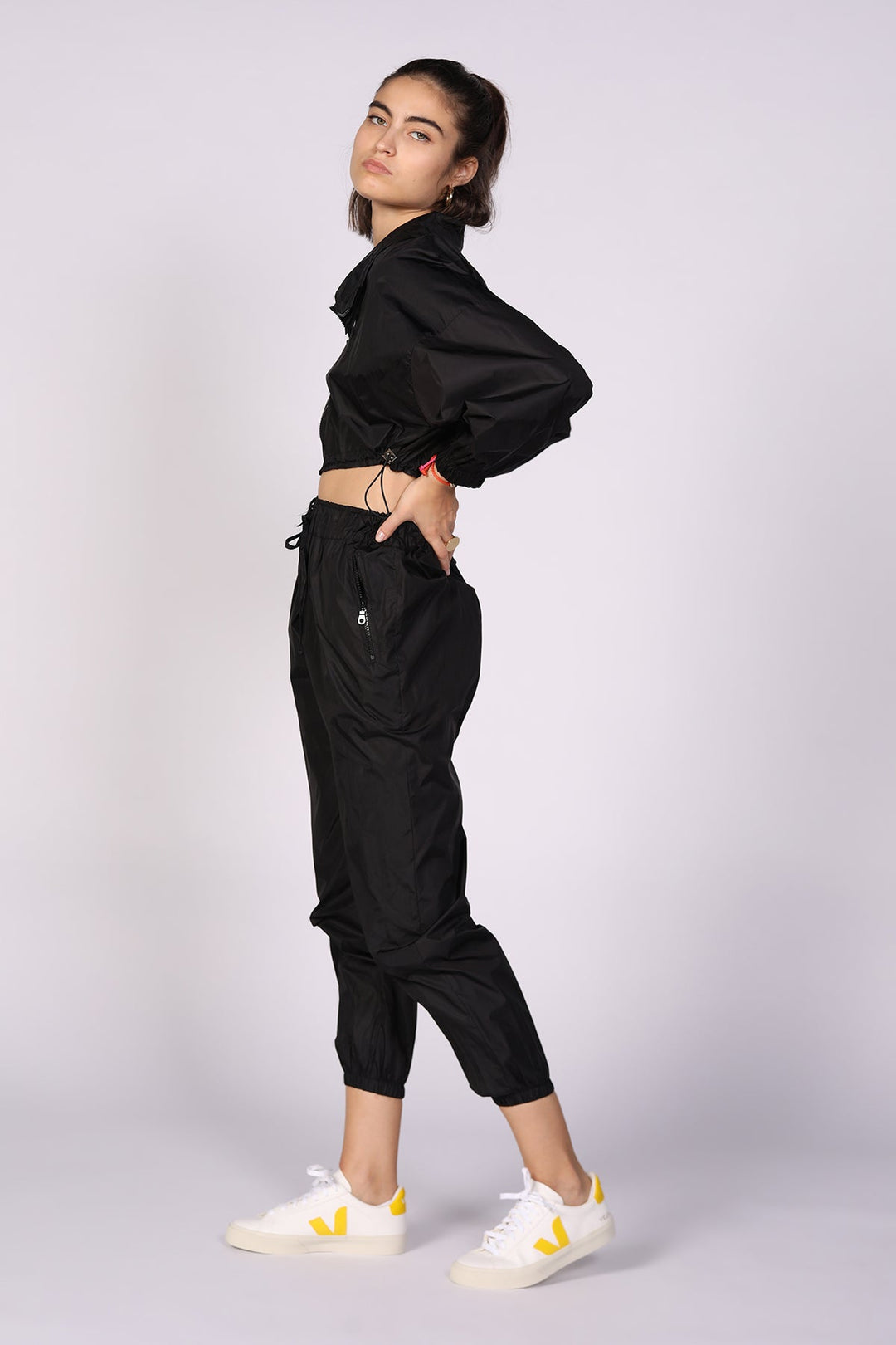מכנסי רירי בצבע שחור - Dana Sidi