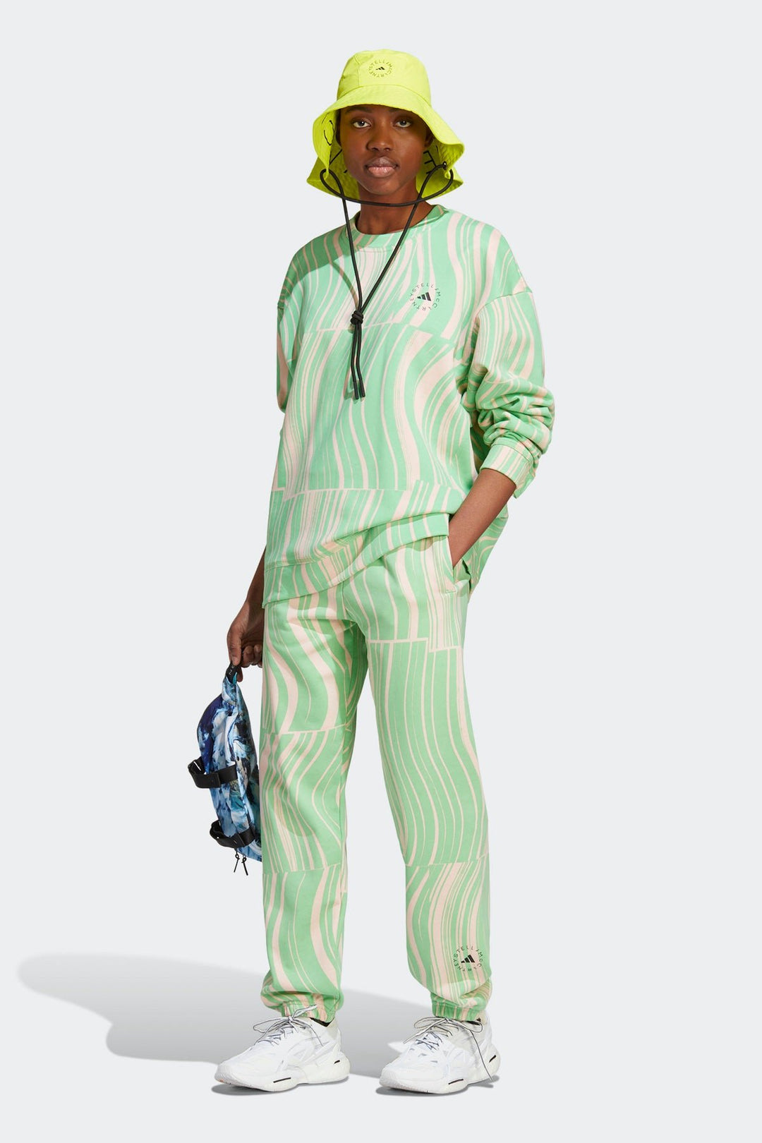 מכנסי טרנינג Asmc Gr Sw Pnt בהדפס בצבע ירוק - Adidas Stella