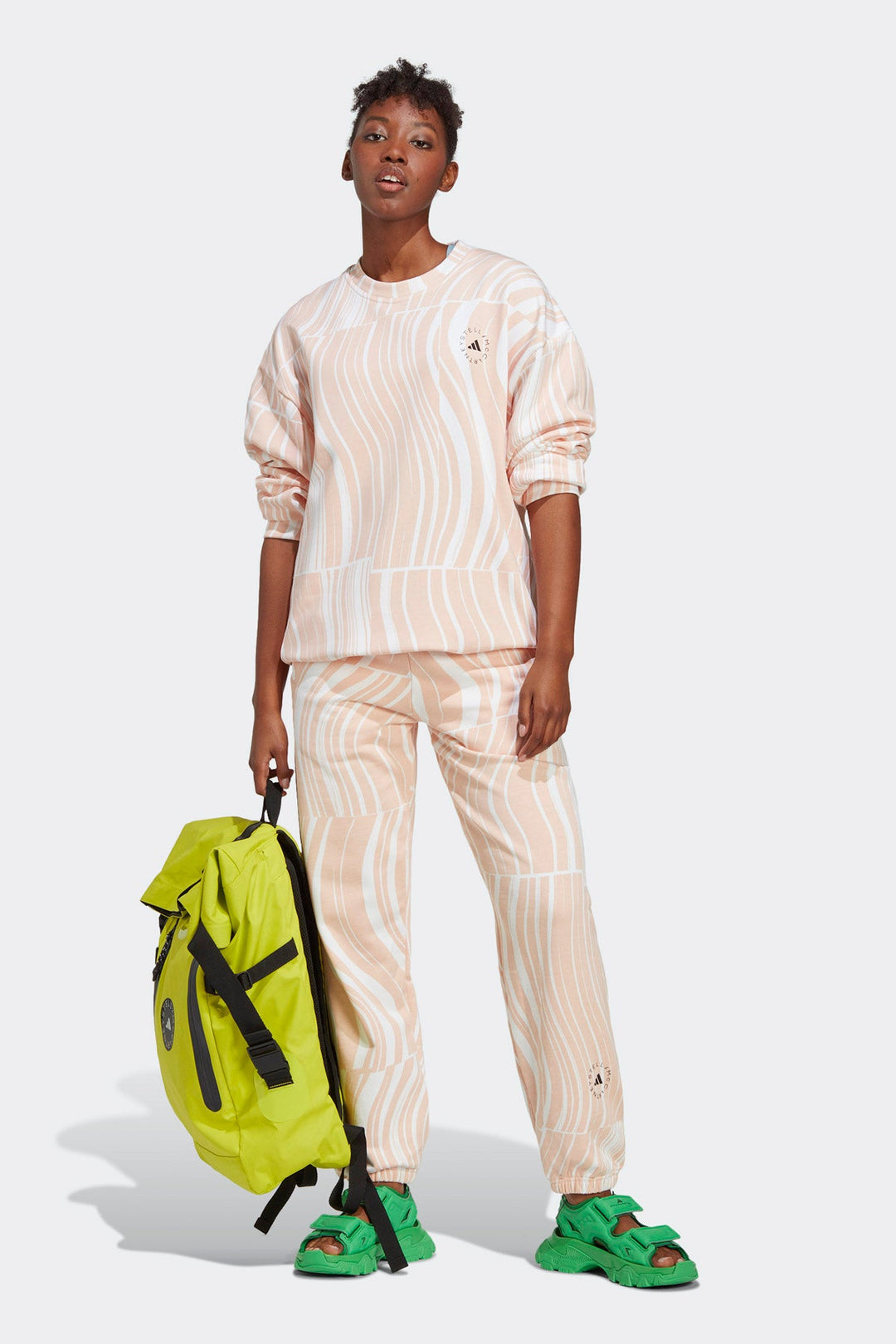 מכנסי טרנינג Asmc Gr Sw Pnt בהדפס בצבע ורוד - Adidas Stella