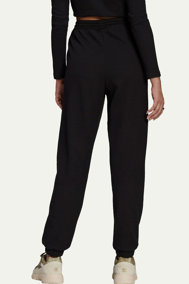 מכנסי טרנינג ריב בצבע שחור - Adidas